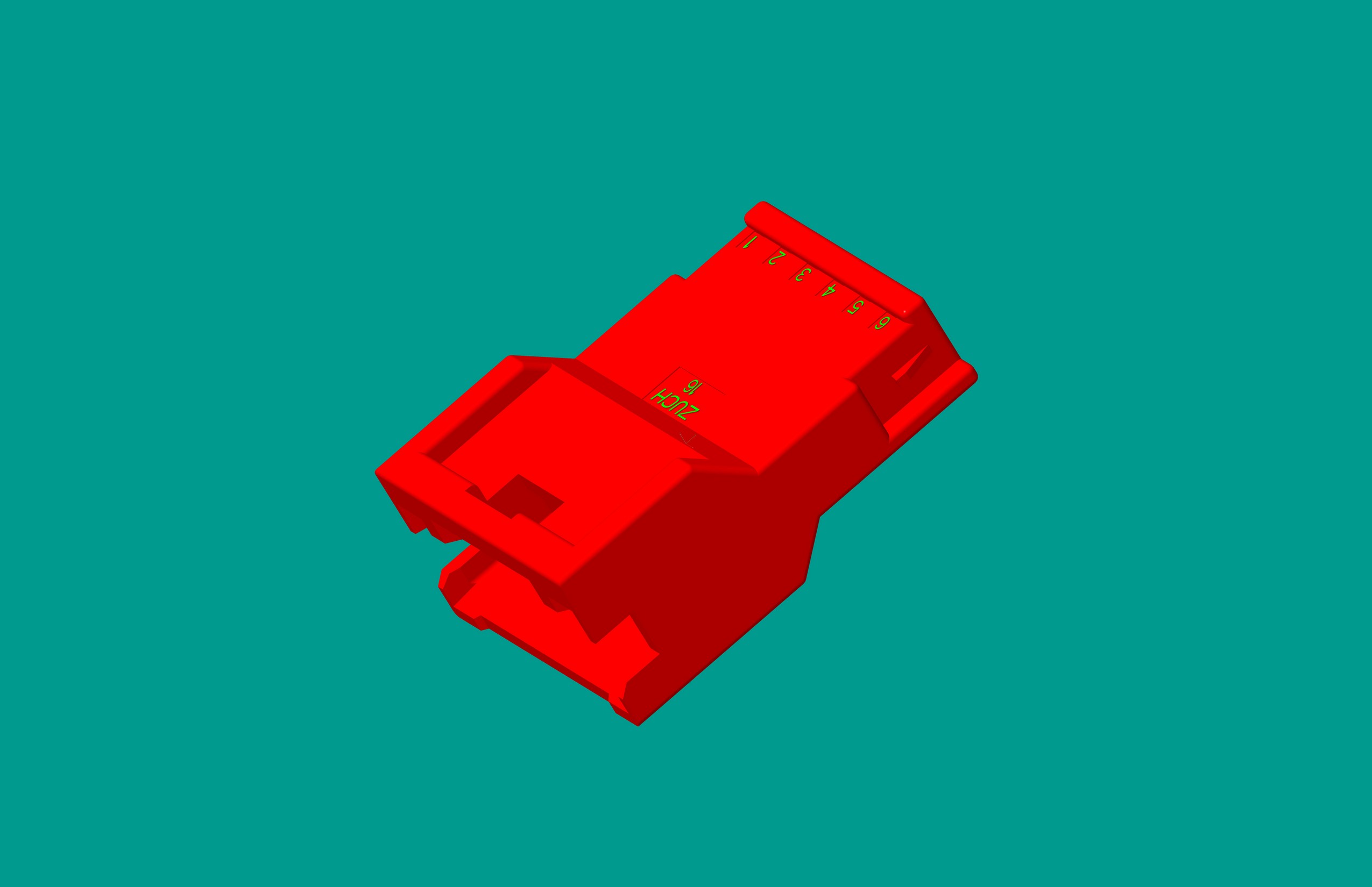 2.0間距，PNIRR-06VF插座/紅色/